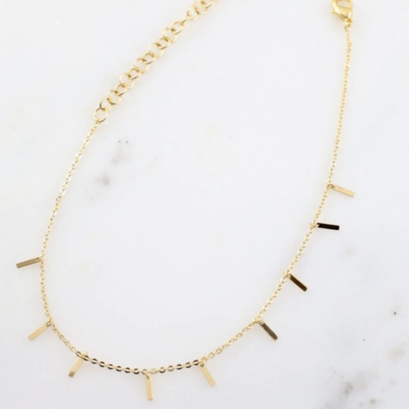 Gold Anklet with Small Bars #summer #anklet - Picture 1 of 4